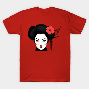 Japanese geisha girl face T-Shirt